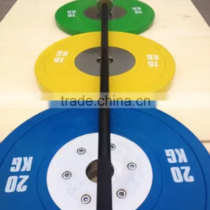 Competition Olympic Rubber Barbell Plates With Olympic Barbell Package Set thumbnail-3