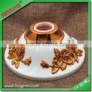 E27/B22 Big Base Lampholder E27 Golden Flower Lamp Base thumbnail-2