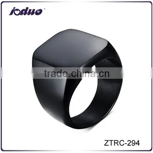 Black Men Stainless Steel Finger Ring ZTRC-294 thumbnail-1