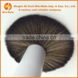 2014 Top Quality Synthetic Hair&goat Hair White Plastic Handle Kabuki Brush thumbnail-2