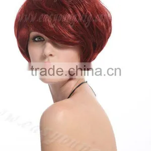 Fashion Star Red Color Short Bob Hair Wigs for Ladies thumbnail-2