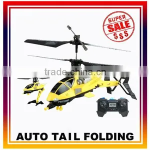 Infrared 3.5 Channel Auto Folding Helicopter With Gyro Transformer Toy Copter thumbnail-1