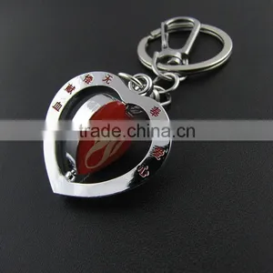 Carabiner Keychain Type and Metal Material Metal Heart Shape Rotating Key Chain thumbnail-4
