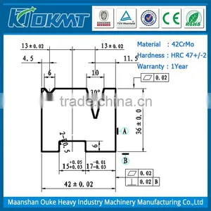 OKMT Brand Standard Press Brake Die , Amada Press Brake Tooling thumbnail-4