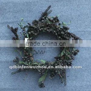 Handmade Artificial Plastic Christmas Flower Wreath thumbnail-1