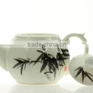 250ml Octagonal Bamboo Ceramic Tea Pot thumbnail-1