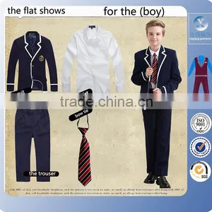 2016 Long-sleeve White Shirt ,navy Trouser,plaid Skirt Girl School Uniform thumbnail-2