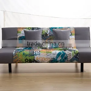 Home Furmiture and Living Room Confortable Fabric 2 Folded Sofa Bed Design thumbnail-2