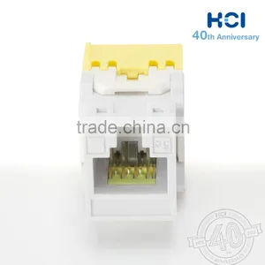 Network Solution RJ45 8P8C ETL 180 Degree UTP Super Cat 5e Modular Keystone Jack thumbnail-6