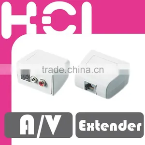 RJ45 8P8C UTP Jack to RCA Stereo Audio and S-Video Adapter thumbnail-1