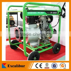 Customized Model SP605D-1 Electric Start 6 Inch 13HPLightweight Diesel Centrifugal Water Pump With Wheels For Widely Aplications thumbnail-3