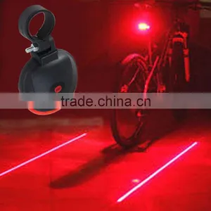 3 LED Lamps Waterproof Cycling Seatpost BikeTaillight Warning Flashing Light With Dual Laser Lines for Bicycle Accessories thumbnail-1