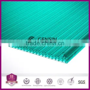 Clear 18mm 6-wall Diamond Structure 100% Leaking-proof Polycarbonate Hollow Sheet UV Resistant 800mm thumbnail-2