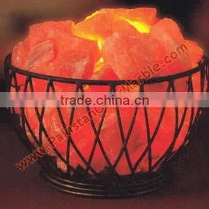UNIQUE WROUGHT IRON SALT LAMPS WITH SALT CHUNKS thumbnail-6