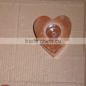 Rock Salt Heart Tea Lights/Himalayan Salt Products/Rock Salt Lamps and Tealights thumbnail-1
