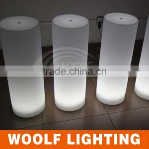 High Round Solar Powered Colorful LED Lighting Pillar thumbnail-2