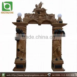 Figure Stone Carved Door Frame With Light thumbnail-1