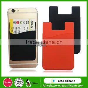 3m Sticker Silicone Mobile Phone Card Holder Pocket thumbnail-1