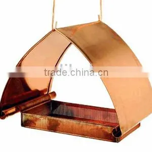 Copper Finish Pavilion Bird Feeder and Bird House for Garden thumbnail-1