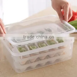 CY034 Household Article Fresh Dumpling Crisper Box Microwave Thawing Non Stick Food Tray Dumplings Preserving Box thumbnail-3