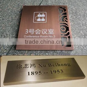 Etching Stainless Steel Metal Number Letter Signage Outdoor Sign Board thumbnail-1