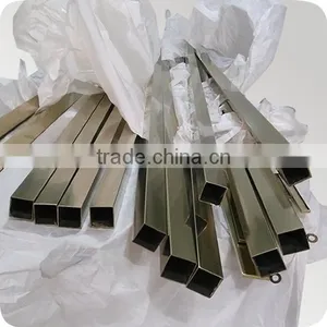 304 Golden Decorative Stainless Steel Pip Tube in Good Price thumbnail-2