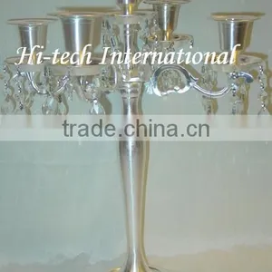 Aluminum Candelabra,Candelabra For Wedding,Candelabra With Crystal Attachment thumbnail-1