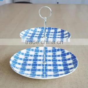 2 Layer Plate With Rack,porcelain With Decal Printing thumbnail-1