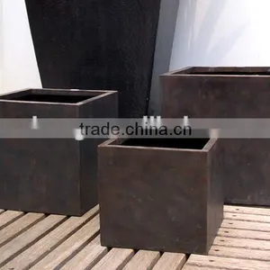 Sandstone Round Large Flower Pots Bronze Finish Flower Container thumbnail-6