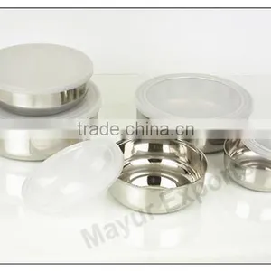 Stainless Steel Mixing Bowl With Plastic Lid thumbnail-1