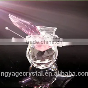 Delicate Pink Crystal Butterfly With Clear Ball as Engagement Return Gift thumbnail-1