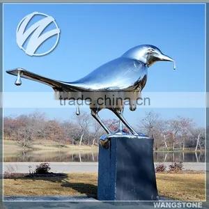 Stainless Steel Metal Oriole Bird Sculpture thumbnail-1
