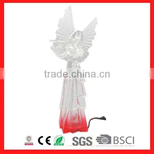 Hot Selling Acrylic Christmas Angels Figurines With LED Lighted thumbnail-1