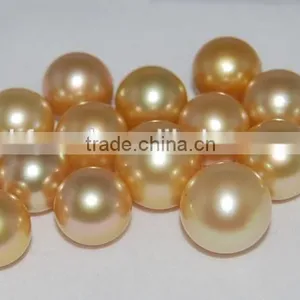 14-15mm Loose Golden South Sea Pearl Price Wholesale thumbnail-3