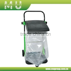 80L Multi-function Garden Rubbish Cart With Plastic Bag, Waste Cart, TROLLEY WHEELIE RUBBISH BIN TRUCK DISPOSAL BAG thumbnail-1