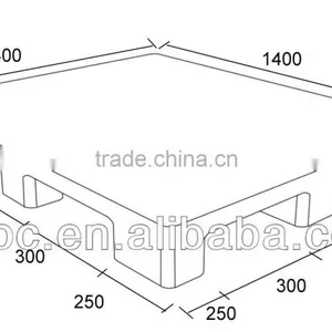 9foot Single Side Full Deck HDPE Plastic Pallet thumbnail-4