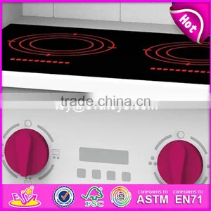 Новый дизайн деревянной красной кухни для детской имитационной игры W10C282 thumbnail-2