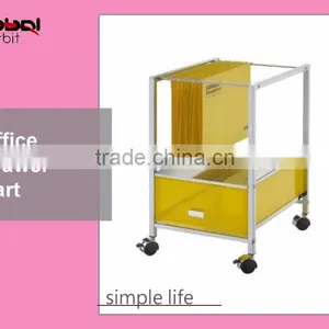 Rolling Office File Documents Holder With KD Drawer Organizer Trolley Cart thumbnail-5