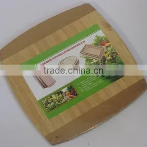 Rubber Wood Cutting Board With 2-tone thumbnail-1