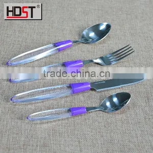 Promotional Hot Selling Vibrant Color Plastic Handle Low Price Flatware for Dinner thumbnail-3