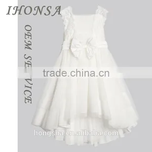 White Flower Girl Dresses Girls Satin Lace Boutique Party Dresses HSD6989 thumbnail-1
