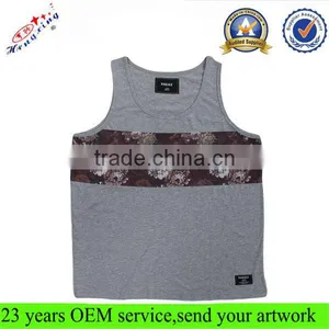Gym Cotton Custom Printed Men Wholesale Tank Tops In Bulk thumbnail-1