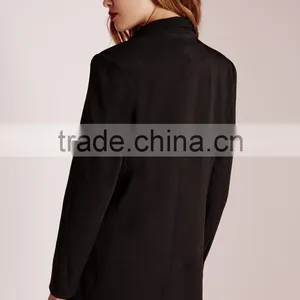 Best Selling Ladies Black Woven Formal Blazer Wholesale thumbnail-5
