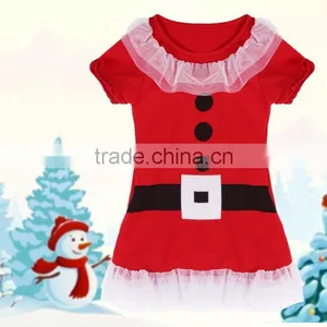 Girls Lovely Short Sleeve Home Frilly Red 2 / 3 Year or 1-6 Years Old Baby Girl Dress thumbnail-1