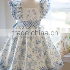 Girls Easter Bunny Dress Kids Holiday Remark Dresses thumbnail-1
