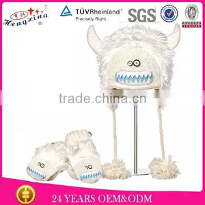 Yeti Animal Hat Winter Warm Faux Earmuff Gloves Animal Fur Hat thumbnail-1