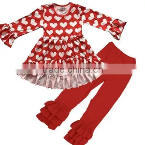 2016 Winter Spring Long Sleeve Wholesale Children's Valentine Boutique Girls Kids Red Pink Cute Baby thumbnail-1