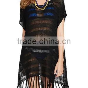 EY0011A Cutting for Ladies Blouse Knit Short Sleeve Beach Lady Blouse thumbnail-1