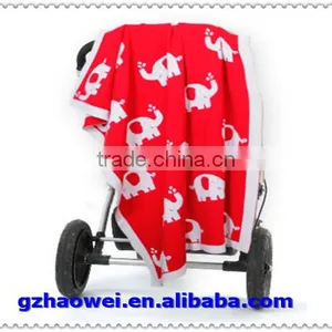 Lovely Animal Printed Knit Baby Blanket thumbnail-1