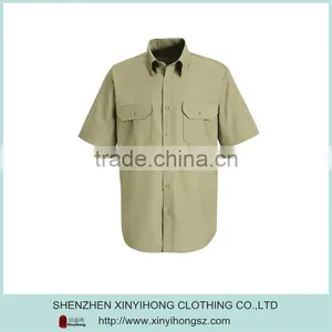 Double Pockets 100% Cotton Casual Style New Model Shirts For Men 2014 thumbnail-1